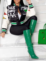 Printed Bomber Jacket