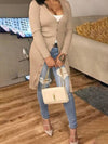 Gorgeousladie Solid Button-Front Cardigan