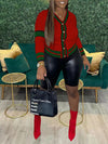 Contrast Button-Front Cardigan