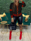 Contrast Button-Front Cardigan