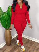 Gorgeousladie Zip-Front Cargo Jumpsuit