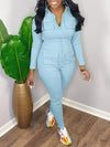 Gorgeousladie Zip-Front Cargo Jumpsuit