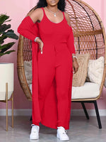 Solid Ribbed Three-Piece Set