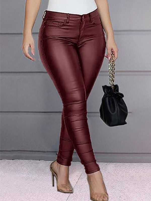 Gorgeousladie Faux-Leather Skinny Pants