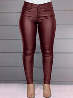 Gorgeousladie Faux-Leather Skinny Pants