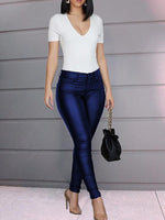 Gorgeousladie Faux-Leather Skinny Pants