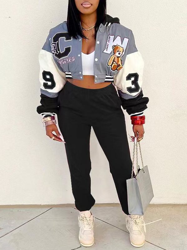 Hoodie Bomber Jacket & Jogger Pants Set