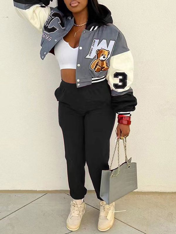 Hoodie Bomber Jacket & Jogger Pants Set