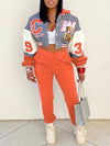 Hoodie Bomber Jacket & Jogger Pants Set