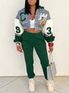 Hoodie Bomber Jacket & Jogger Pants Set