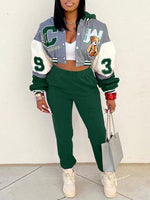 Hoodie Bomber Jacket & Jogger Pants Set