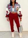 Hoodie Bomber Jacket & Jogger Pants Set