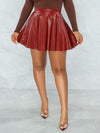 Gorgeousladie Faux-Leather Mini Skirt