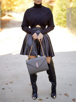 Gorgeousladie Faux-Leather Mini Skirt