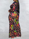Printed Plunge Maxi Dress