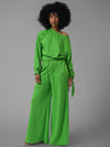 Gorgeousladie One Tied Sleeve Sweatshirt & Wide Leg Pants Set