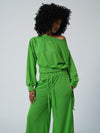 Gorgeousladie One Tied Sleeve Sweatshirt & Wide Leg Pants Set