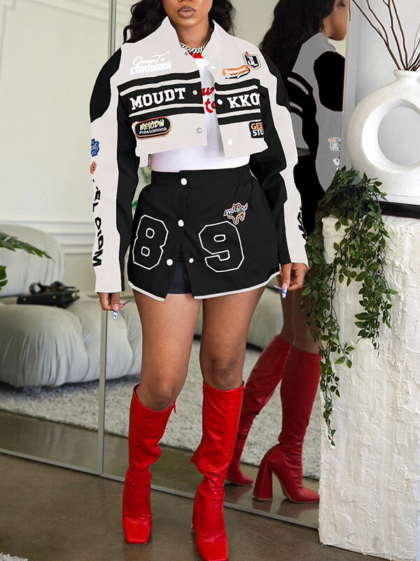 Logo Jacket & Skirt Set