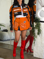 Logo Jacket & Skirt Set