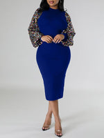Sequin Combo Bodycon Dress