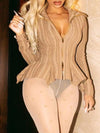 Zip-Front Knit Shirt