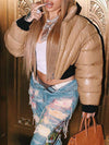 Gorgeousladie Zip-Front Puffer Coat