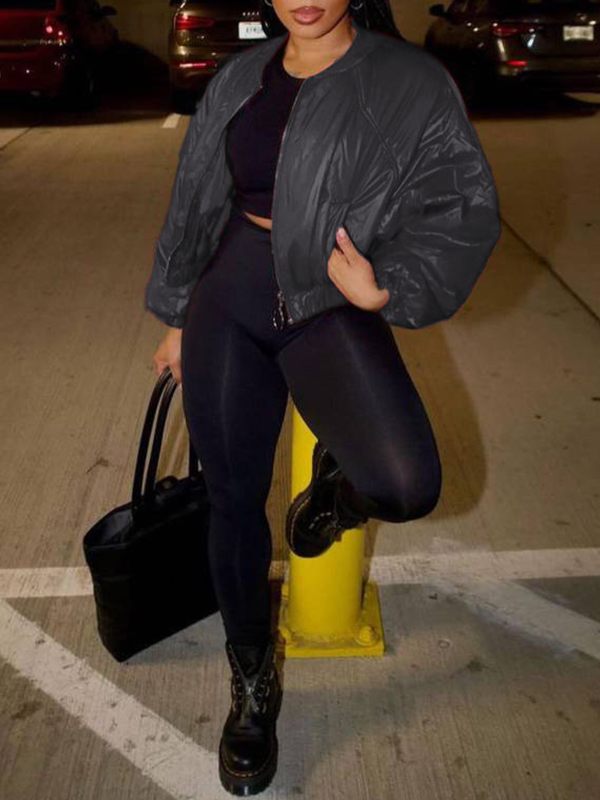 Zip-Front Bomber Jacket