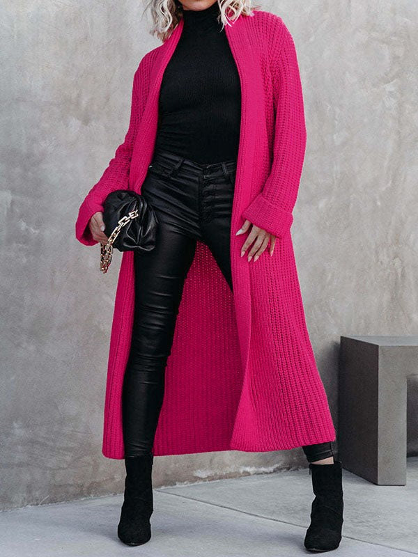 Solid Open-Front Cardigan
