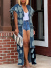 Gorgeousladie Distressed Denim Duster