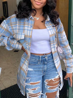 Gorgeousladie Plaid Shirt Jacket