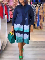 Printed Shirt Dress