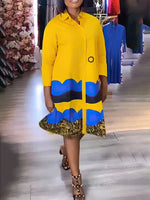 Printed Shirt Dress