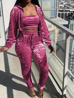 Solid Velvet 3PC Set