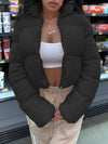 Fuzzy Puffer Coat
