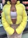 Fuzzy Puffer Coat