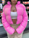 Fuzzy Puffer Coat