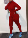 Zip-Front Ruched Jumpsuit