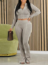 Gorgeousladie Zip-Front Hoodie & Pants Set