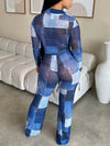 Colorblock Shirt & Pants Set