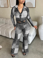 Colorblock Shirt & Pants Set