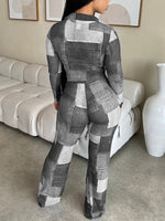 Colorblock Shirt & Pants Set