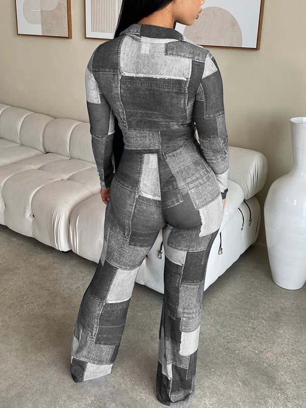 Colorblock Shirt & Pants Set