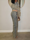 Fringe Denim Jacket & Jeans Set
