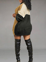 Colorblock Open-Front Cardigan