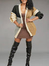 Colorblock Open-Front Cardigan