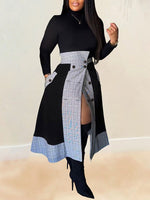 Gorgeousladie Plaid Combo Button Skirt