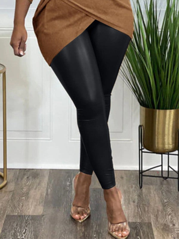 Gorgeousladie Faux-Leather Skinny Pants