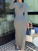 Solid Hoodie Dress
