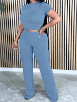 Gorgeousladie Solid Tee & Cargo Pants Set