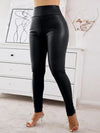 Gorgeousladie Faux-Leather High-Waist Pants